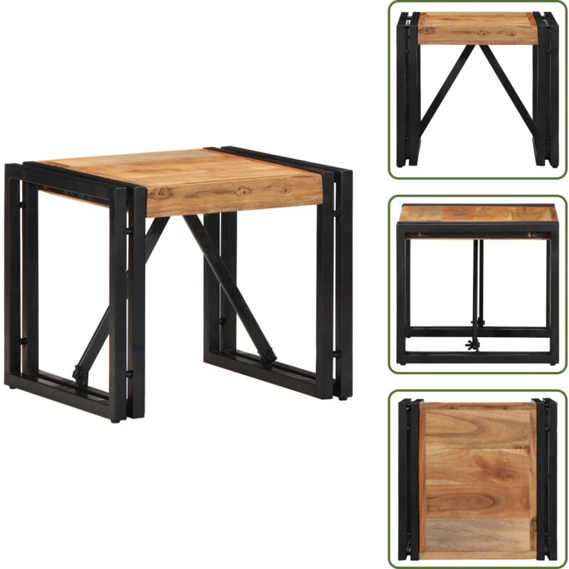 The Living Store - Vidaxl Couchtisch 40x40x35 Cm Massivholz Akazie