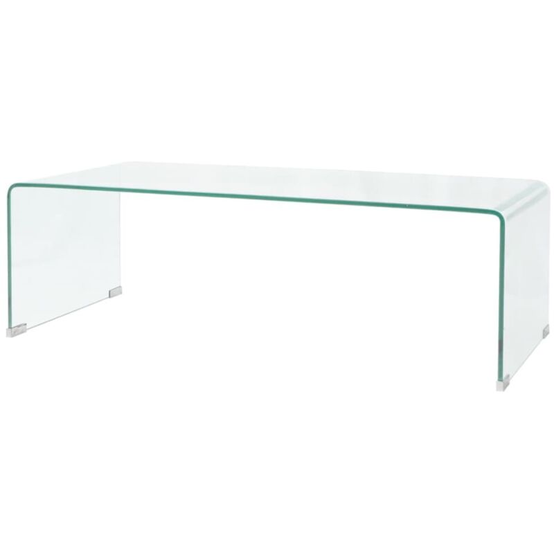 Couchtisch Hartglas 98x45x30 Cm Transparent Vidaxl