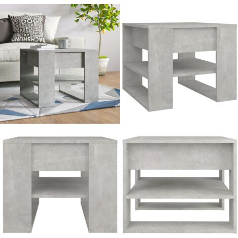 vidaXL Couchtisch Betongrau 55,5x55x45 cm Holzwerkstoff