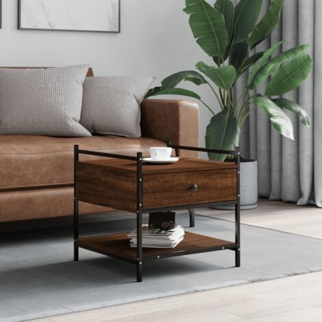 vidaXL Couchtisch Eiche braun 50x50x50 cm Holzwerkstoff