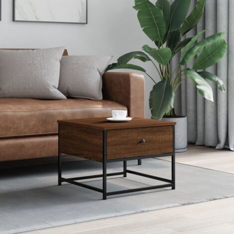 vidaXL Couchtisch Eiche Braun 51x51x40 cm Holzwerkstoff