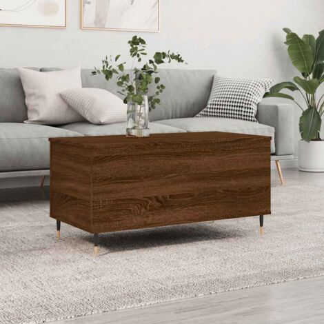 vidaXL Couchtisch Eiche braun 90x44,5x45 cm Spanplatten