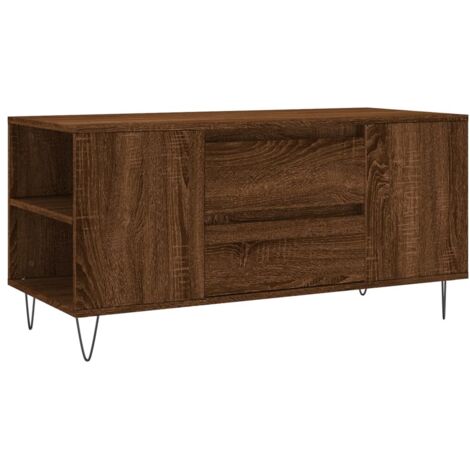 vidaXL Couchtisch Eichenbraun 102x44,5x50 cm aus Holzwerkstoff