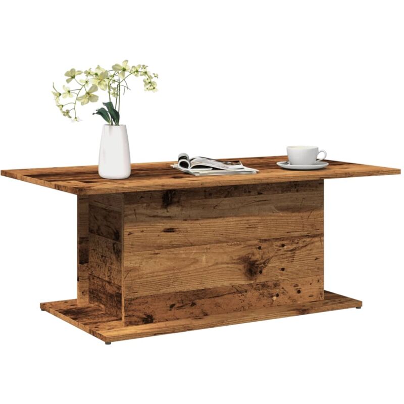 Couchtisch Altholz-optik 102x55, 5x40 Cm Holzwerkstoff - Vidaxl