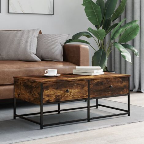 vidaXL Couchtisch Raucheiche 100x51x40 cm Ingenieurholz