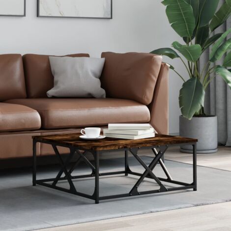 vidaXL Couchtisch Raucheiche 70x70x30 cm aus Holzwerkstoff