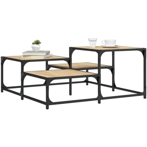 vidaXL Couchtisch Sonoma-Eiche 87,5x87,5x40 cm Holzwerkstoff