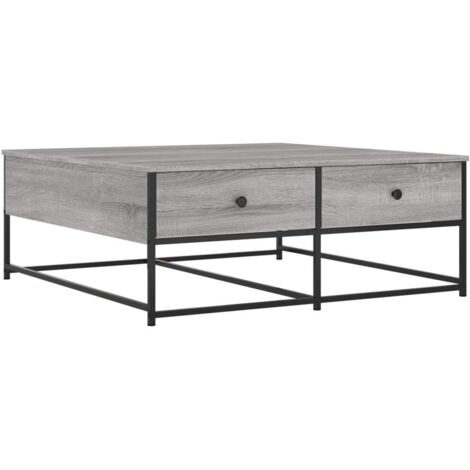 vidaXL Couchtisch Sonoma Grau 100x99x40 cm aus Spanplatte
