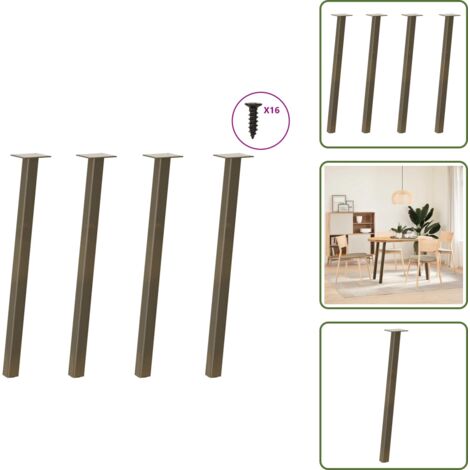 vidaXL Couchtischbeine 4 Stk. Naturstahl 72 cm Stahl