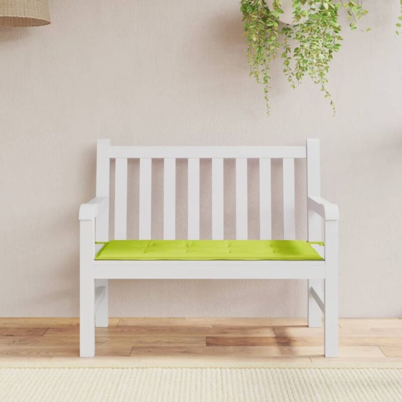 Coussin de banc de jardin vert brillant 100x50x3cm tissu oxford Vidaxl