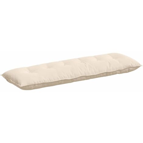 vidaXL Coussin de Dos Beige 160 x 50 cm Tissu en microfibre