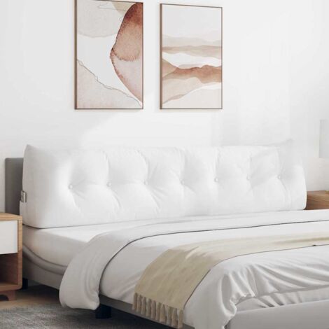 vidaXL Coussin de Dos Blanc 200 x 24 x 50 cm tissu