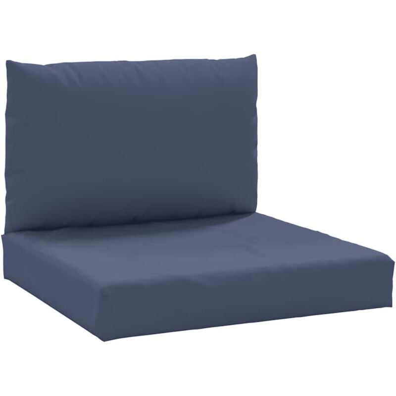 Vidaxl - Coussins de palette lot de 2 bleu marine tissu