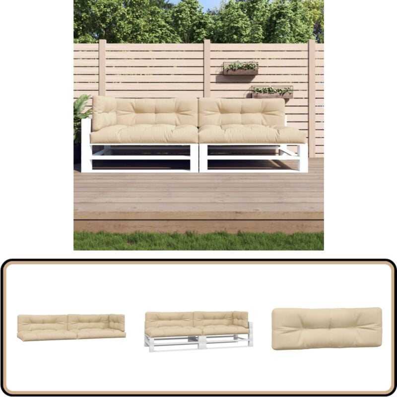 Vidaxl - Coussins de palette 5 pcs beige tissu