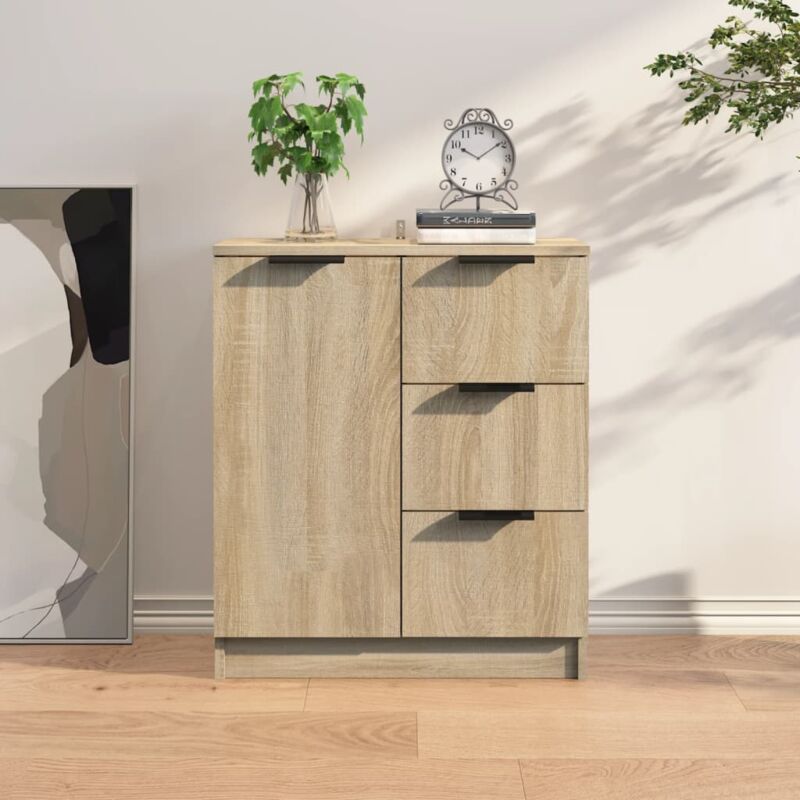 Credenza, Madia per salotto Rovere Sonoma 60x30x70 cm in Legno Multistrato Vidaxl