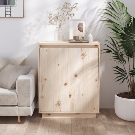 vidaXL Credenza 60x34x75 cm in Legno Massello di Pino