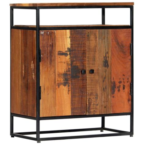 vidaXL Credenza 60x35x76 cm in Legno Massello di Recupero e Acciaio