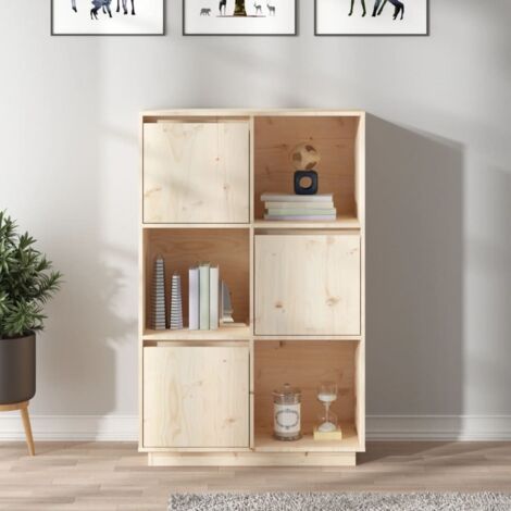 vidaXL Credenza 74x35x117 cm in Legno Massello di Pino