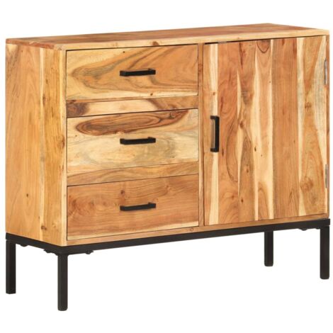 vidaXL Credenza 88x30x73 cm in Legno Massello di Acacia