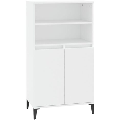 vidaXl Credenza Alta Bianca 60x36x110 cm in Legno Multistrato