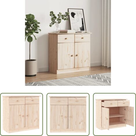 vidaXL Credenza alta -  Credenza ALTA 77x35x73 cm in Legno Massello di Pino