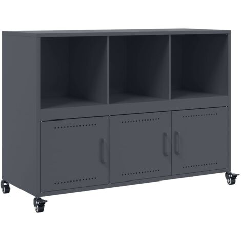 vidaXL Credenza Antracite 100,5x39x72 cm in Acciaio