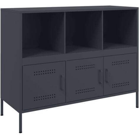 vidaXL Credenza Antracite 100,5x39x79 cm in Acciaio
