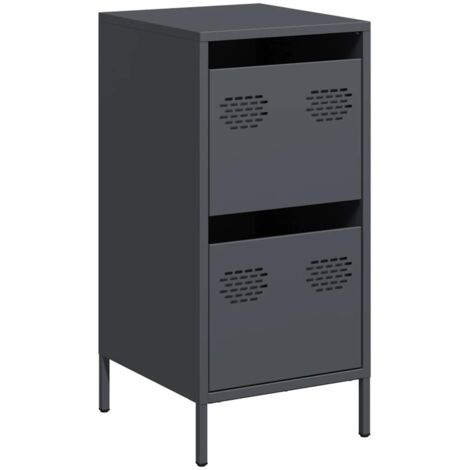 vidaXL Credenza Antracite 35x39x73,5 cm in Acciaio Laminato a Freddo