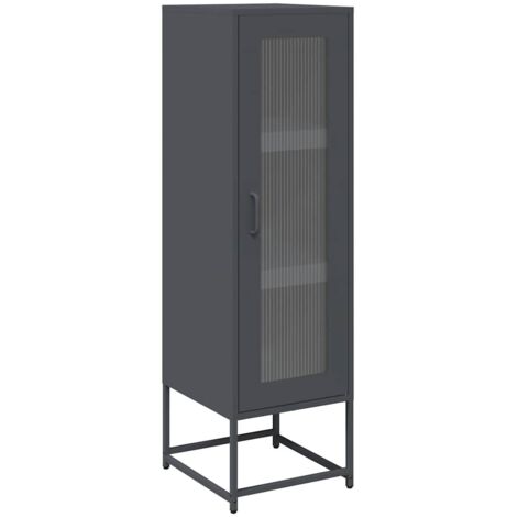 vidaXL Credenza Antracite 36x39x123 cm Acciaio Laminato a Freddo