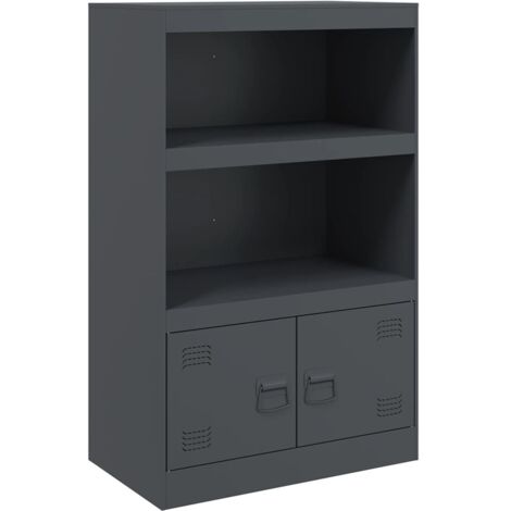 vidaXL Credenza Antracite 67x39x107 cm in Acciaio