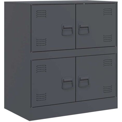 vidaXL Credenza Antracite 67x39x73 cm in Acciaio