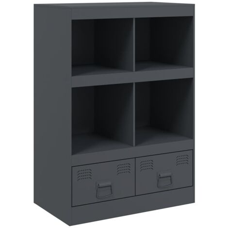 vidaXL Credenza Antracite 67x39x95 cm in Acciaio