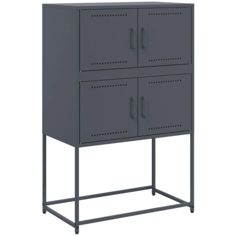 vidaXL Credenza Antracite 68,5x38,5x107 cm in Acciaio