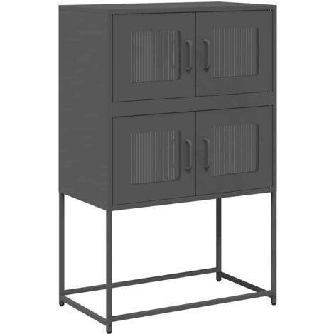 vidaXL Credenza Antracite 68x39x107 cm Acciaio