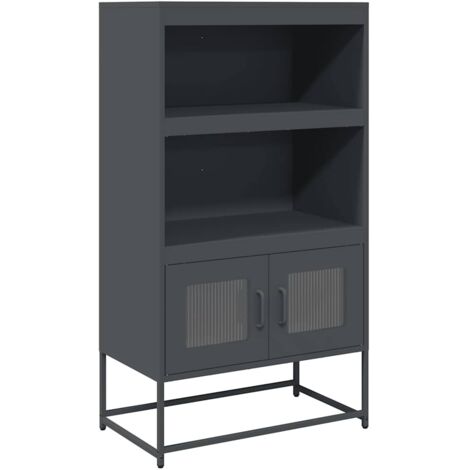 vidaXL Credenza Antracite 68x39x123 cm Acciaio