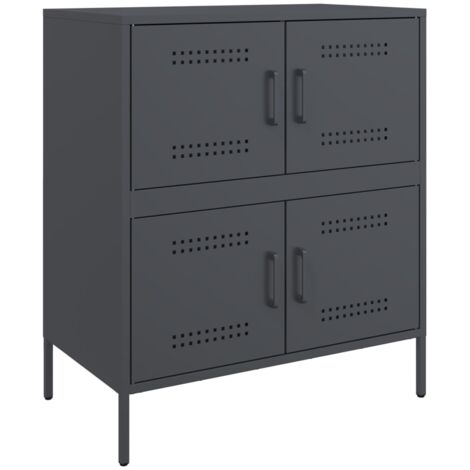 vidaXL Credenza Antracite 68x39x79 cm in Acciaio