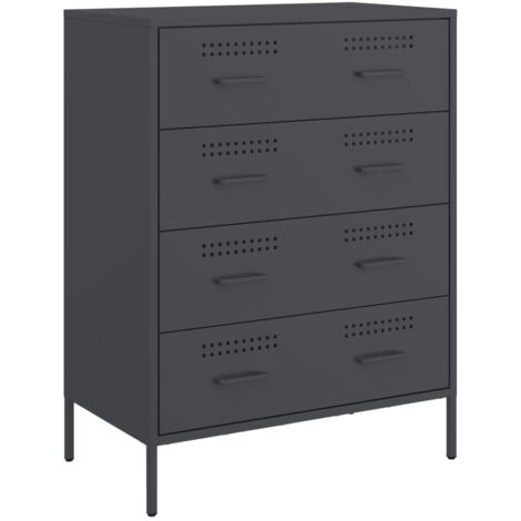 vidaXL Credenza Antracite 68x39x89 cm in Acciaio
