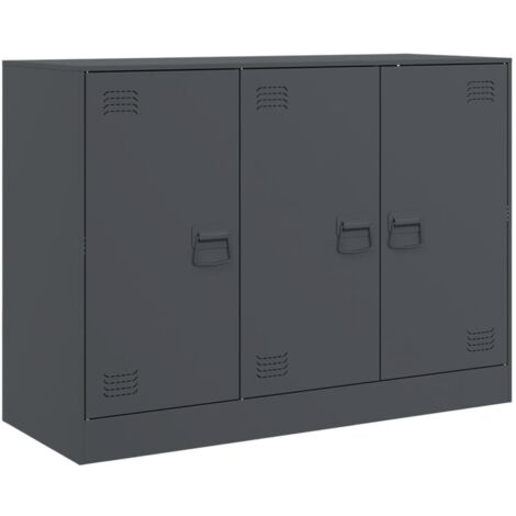 vidaXL Credenza Antracite 99x39x73 cm in Acciaio