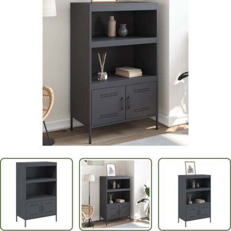 vidaXL Credenza antracite -  Credenza Antracite 68x39x113 cm in Acciaio