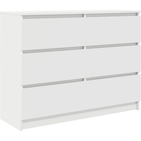 vidaXL Credenza Bianca 100x35x76 cm in Legno Multistrato