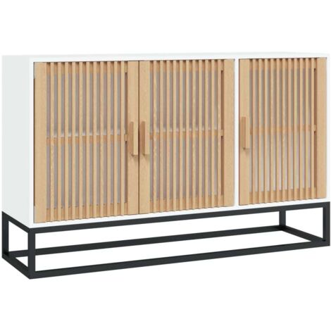 vidaXL Credenza Bianca 105x30x65 cm in Legno Multistrato