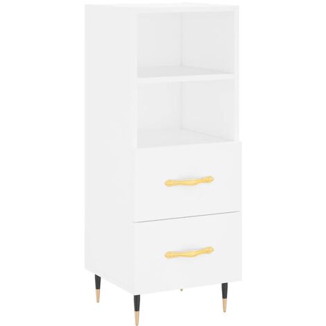 vidaXL Credenza Bianca 34,5x34x90 cm in Legno Multistrato