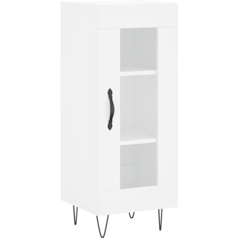 vidaXL Credenza Bianca 34,5x34x90 cm in Legno Multistrato