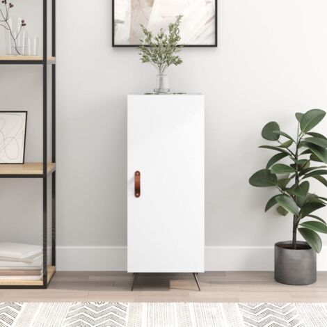 vidaXL Credenza Bianca 34,5x34x90 cm in Legno Multistrato