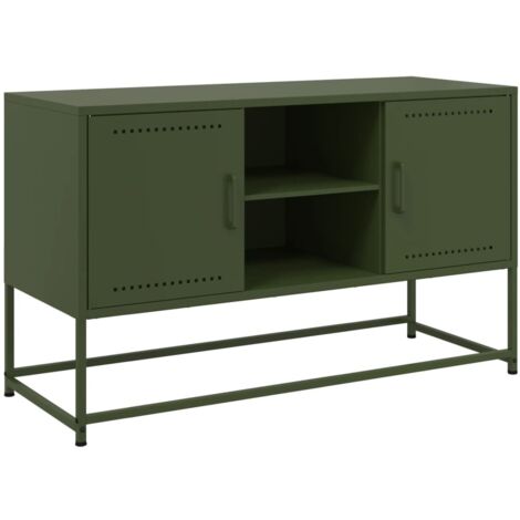 vidaXL Credenza Bianca 36x39x107 cm in Acciaio