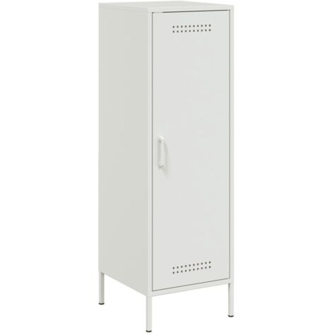 vidaXL Credenza Bianca 36x39x113 cm in Acciaio