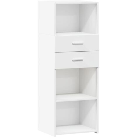vidaXL Credenza Bianca 45x42,5x124 cm in Legno Multistrato