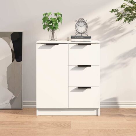 vidaXL Credenza Bianca 60x30x70 cm in Legno Multistrato