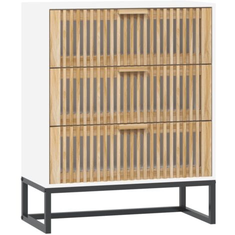 vidaXL Credenza Bianca 60x30x75 cm in Legno Multistrato