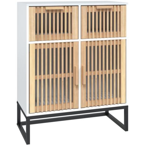 vidaXL Credenza Bianca 60x30x75 cm in Legno Multistrato